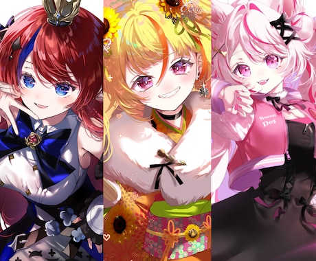 平均10日納品！キャラメイン一枚絵、立ち絵描きます イメージ1