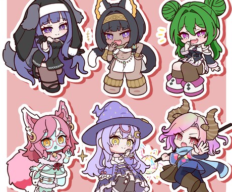 かわいいSDイラスト、ちびキャラ描きます グッズ、アイコン、サムネイルやショート動画にも！ イメージ2