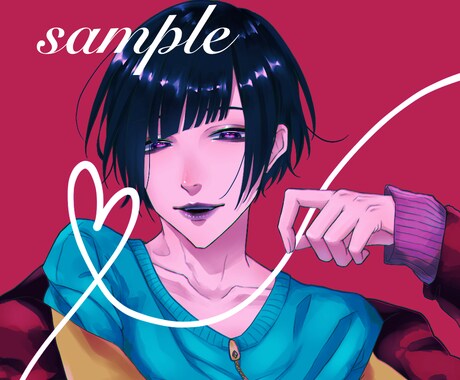 アイコン/1枚絵 描きます 可愛いからかっこいい、雰囲気あるイラストを イメージ2