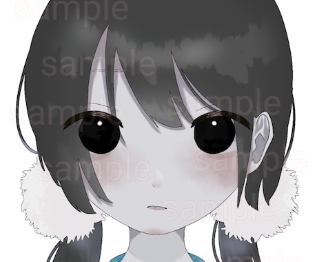 細くて繊細な女の子のアイコン絵を描きます イメージ1