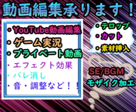 YouTube・プライベート動画など編集します イメージ1
