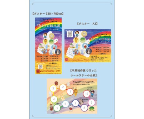 世界に一枚しかないポスター、チラシ作ります アナログ絵＋デジタルで編集　印刷データでのお渡しOK！ イメージ2