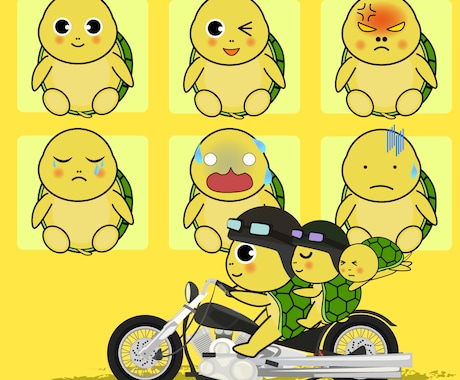可愛い動物のオリジナルキャラクターイラスト描きます イメージ1