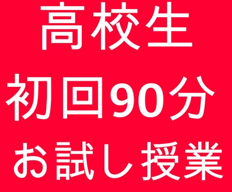 高校生｜初回90分　英語のお試し授業をします 初めての方専用のお試し授業となります。 イメージ1