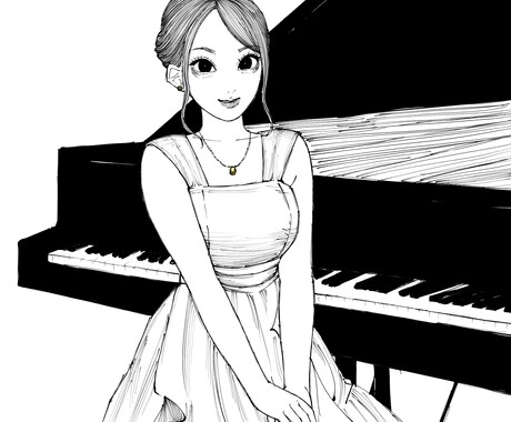 白黒のSNSアイコン制作いたします 線画のみのシンプルでミニマルアイコン！しかもお洒落◎ イメージ1