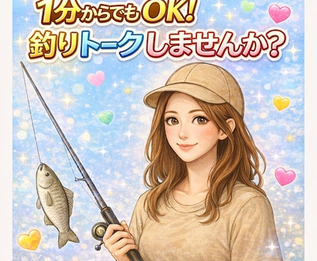 釣りの雑談や日常のお悩みに丁寧に寄り添います 1分だけでもOK！楽しく気楽に釣りのお話しませんか？ イメージ1