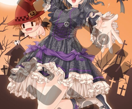 一枚絵やSNSアイコン、配信サムネ絵作成致します オリジナルから二次創作、ファンアートまでご希望お寄せ下さい！ イメージ2