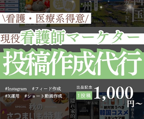 現役看護師がフィード作成します イメージ1