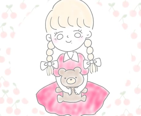 似顔絵もOK！ゆるふわイラストオーダー承ります 淡い配色でゆるふわ仕立てに仕上げます！ イメージ1