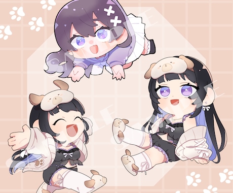 商用利用◎かわいいSDキャラのイラスト制作できます （IRIAM/Vtuber）返礼品・サムネ用お受けできます イメージ2