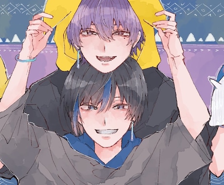ふんわりかっこよく！ご希望のイラストお描きます 貴方だけのイラストを！素敵なイラストになるよう心掛けてます！ イメージ2