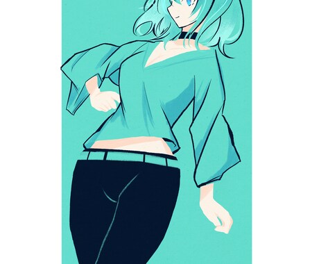 フラットデザインなキャライラストを描きます スマートフォンの壁紙やSNSアイコンなどにおすすめです！ イメージ2