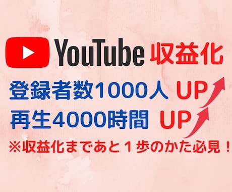 YouTube収益化(60分動画不要)します YouTube収益化/拡散/マーケティング/特典付き