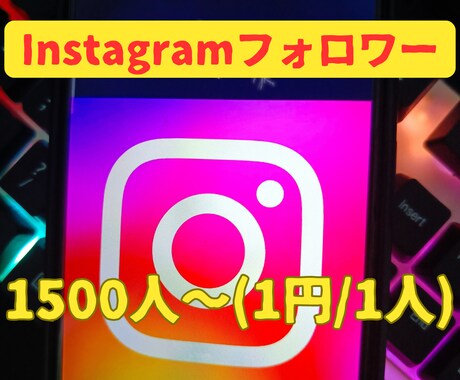 インスタグラムフォロワーを販売します 1,500人～30,000人まで対応可能！ イメージ1
