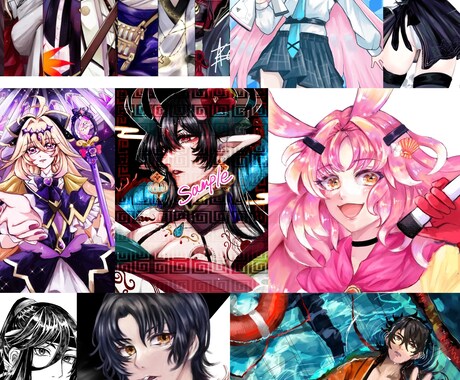 SNSアイコンやキャラクターデザイン承ります 厚塗りメインで様々なデザインのイラスト作成致します イメージ2