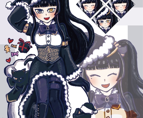立ち絵イラスト　IRIAMも対応します レトロでポップなデザインが得意です。 イメージ1