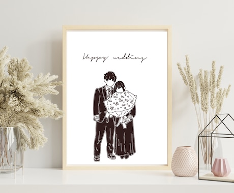 思い出をおしゃれなイラストにします 思い出を形にする特別な一枚◎記念日やギフトに最適です◎ イメージ2