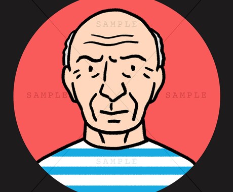 シンプルでインパクトのある似顔絵を描きます アイコン・プレゼント用等お気軽にご相談ください^^ イメージ2