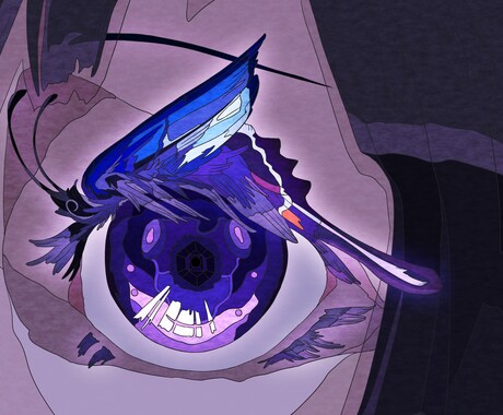 まつげと目でキャラクターを表現します 抽象、具象関係なく、目のある存在をもっと神秘的に。 イメージ1