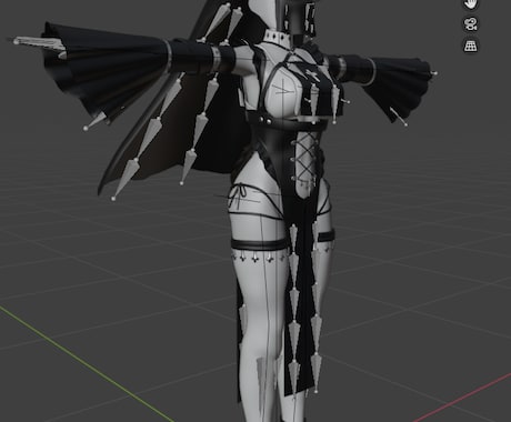 Blenderで非対応衣装対応化します 例（森羅用衣装→豺狼用衣装化）全シェイプキー対応します イメージ2