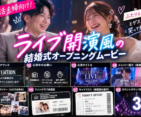 推し活風結婚式オープニングムービーになります イメージ1