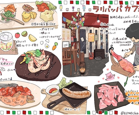 商用利用可 お店の紹介等可愛いイラスト描きます イメージ1