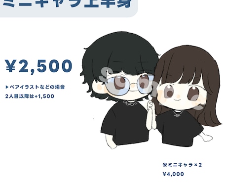 ゆるかわミニキャラお描きします アイコンにも！プレゼントにも！似顔絵お描きします！ イメージ2