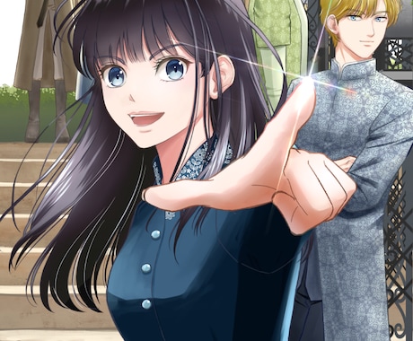 小説の表紙や動画内イラストをお描きします 背景ありのイラストを作成します イメージ1