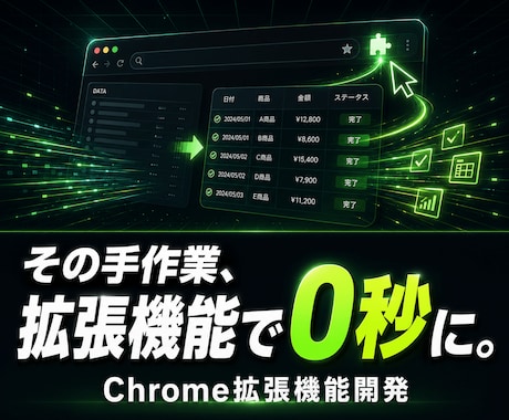 実務歴17年。Chrome拡張機能開発します EC・収集・自動化。現場を知るプロが「稼ぐツール」を構築 イメージ1
