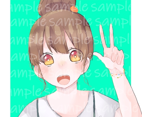 可愛いオリジナルアイコン、ヘッダー描きます 等身、デフォルメどちらでもお受けさせていただきます！ イメージ1