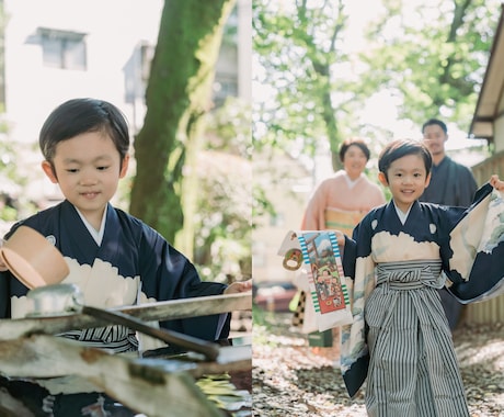 自然な笑顔を大切に、七五三の記念写真を撮影します 撮影だけのシンプルプラン。お子様らしい自然な笑顔を残します。 イメージ2