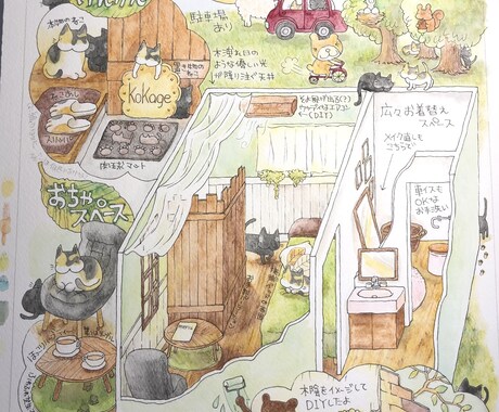 お店の見取り図描きます チラシに使える！カフェや個人サロン等のお店の見取り図 イメージ2
