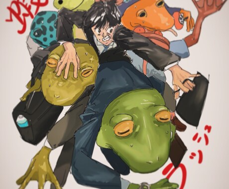 オリジナルのイラストを制作します 勢いのある絵やストーリー性のある絵を共に作りませんか？ イメージ1