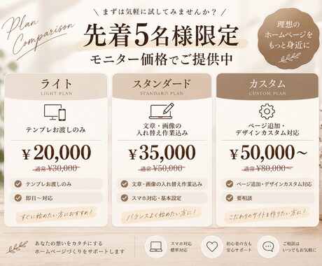 即日〜テンプレHPお渡しします 完成済みテンプレで、即日〜スピード対応 イメージ2
