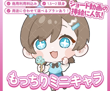 もっちりかわいいミニキャラ描きます イメージ1
