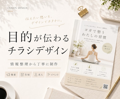 目的が伝わるチラシをデザインしますます 情報整理から丁寧に、伝わる紙面へ イメージ1