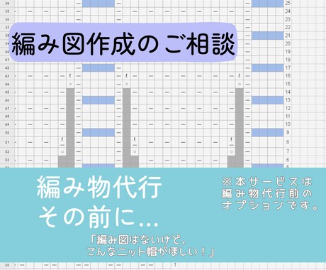 編み物代行その前に…！編み図作成のご相談承ります 「編み図はないけど、こんなニット帽がほしい！」そんなお悩みに イメージ1
