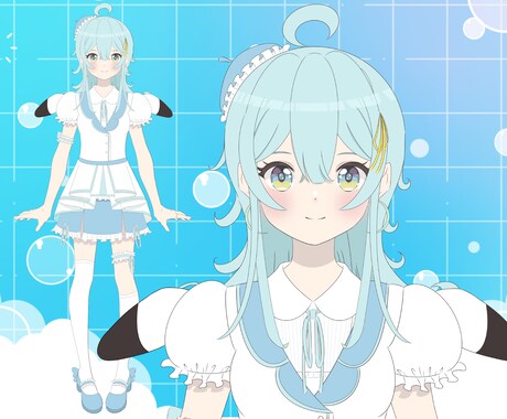 全工程込み！可愛いVtuberモデル制作致します キャラデザ・Live2D・修正無制限・著作権譲渡・全工程制作 イメージ2