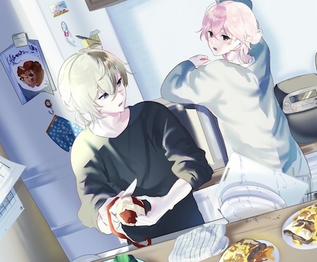 物語性のある一枚絵を制作いたします Vtuberの活動や個人様向けに！ イメージ2