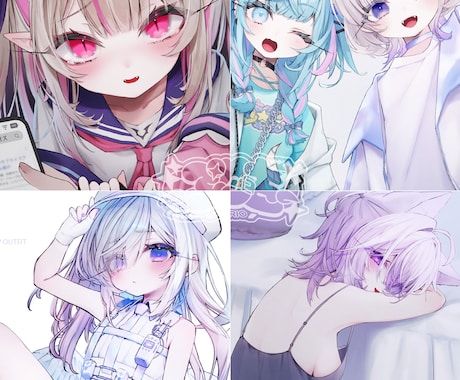 透明感／可愛さ溢れるイラスト作成します SNS・Youtubeで目を引くイラスト描きます！ イメージ1
