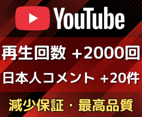 YouTube再生回数＆日本人コメントを増やします イメージ1