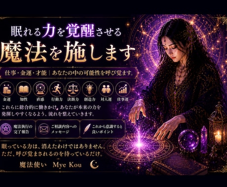 能力覚醒魔法を施します 眠る才能と可能性に高位魔法を施します イメージ1