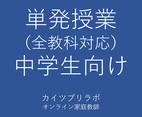 単発授業(60分)を行います 体験授業受講済みの方で、単発授業ご希望の方向け授業です イメージ1