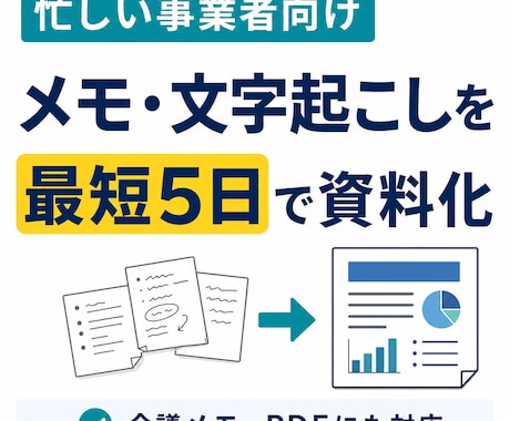 メモ・文字起こし・PDFを資料化します イメージ1
