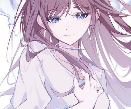 儚く透明感のあるイラストを制作します モノクロ調イラストからカラーイラストまで幅広く承ります イメージ1