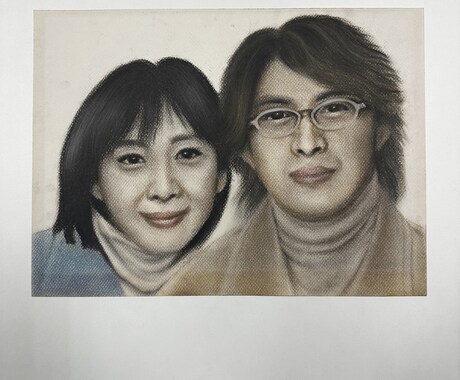 世界にたった一つのアナログパステル肖像画描きます 手描きのパステル肖像画になります。結婚式・記念日等に！ イメージ2