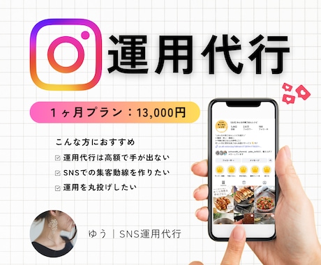集客を目指したInstagram運用代行をします 300社以上の実績！丸投げインスタ運用代行サービスです！ イメージ1