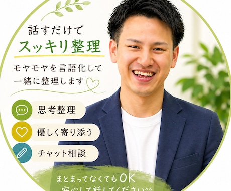 モヤモヤを言語化し思考整理します 頭の中を整理してスッキリへ導きます イメージ1