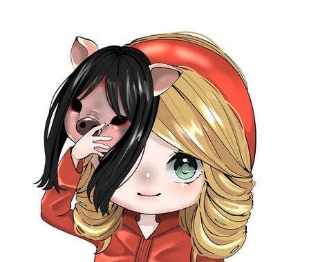 ミニキャラ(デフォルメ)、等身アイコン描きます アイコン、サムネ、イラストプレゼント等にどうでしょうか イメージ2