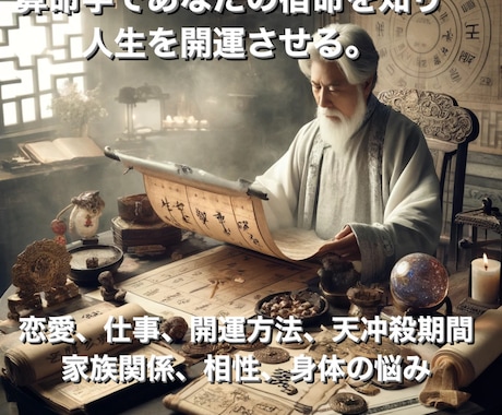 古代中国で生まれた算命学で宿命鑑定します 政治、芸能、経営者や各界著名人を顧客に持つ算命学鑑定 イメージ2
